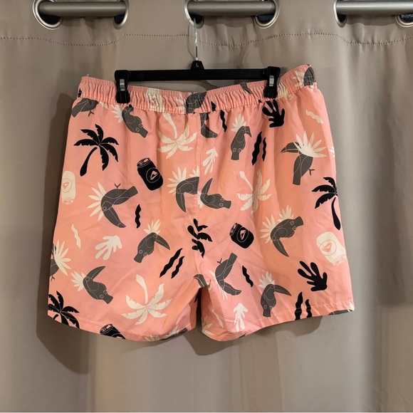 Reef Pink Patterned Swim Shorts - Picture 2 of 5